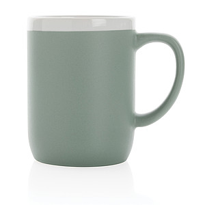 Ceramic mug with white rim
