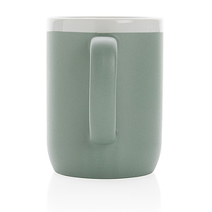 Ceramic mug with white rim