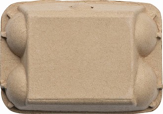 Chalk eggs in cardboard box