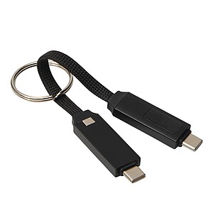 Charging and data transfer cable, black