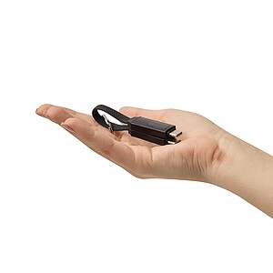 Charging and data transfer cable, black