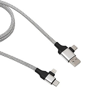 Charging and data transfer cable , silver