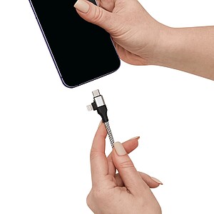 Charging and data transfer cable , silver