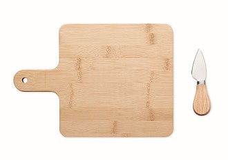 Cheese board set in bamboo