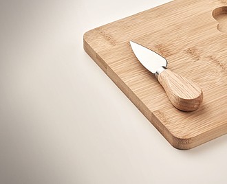 Cheese board set in bamboo
