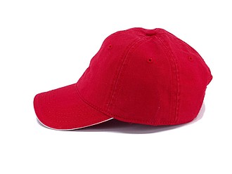 Child cap, red+beige