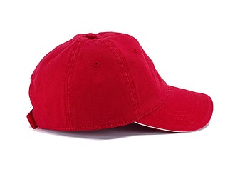 Child cap, red+beige