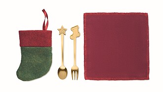 Christmas dessert cutlery set