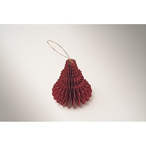 Christmas paper tree hanger, red