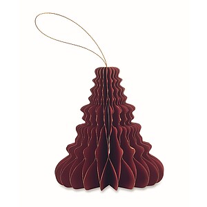 Christmas paper tree hanger, red
