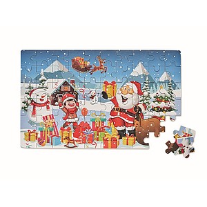 Christmas puzzle in tin box