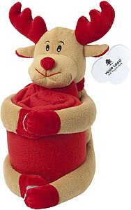 Christmas stuffed animal with blanket Andrew