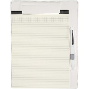 Clast A4 clipboard with magnetic closure and RCS recycled ballpoint pen (black ink), white