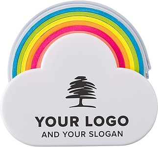 Cloud and rainbow memo tape dispenser