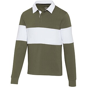 Clyde unisex organic rugby polo sweatshirt, green