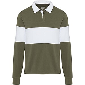 Clyde unisex organic rugby polo sweatshirt, green