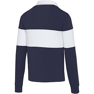 Clyde unisex organic rugby polo sweatshirt, navy