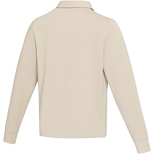 Clyde unisex organic rugby polo sweatshirt, oatmeal