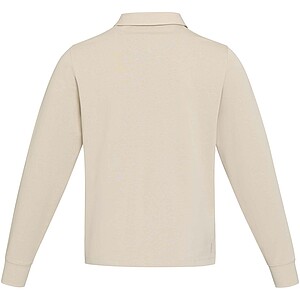 Clyde unisex organic rugby polo sweatshirt, oatmeal