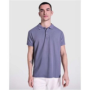 Cobain short sleeve unisex polo, hale blue
