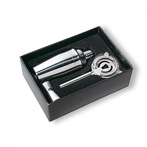 Cocktail set, shiny silver