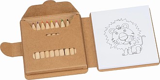 Coloring book with 12 colored pencils