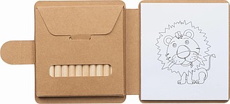 Coloring book with 12 colored pencils