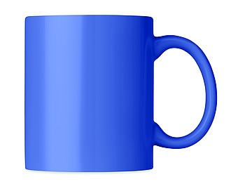Coloured ceramic mug in box