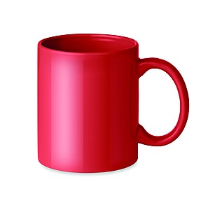 Coloured ceramic mug in box