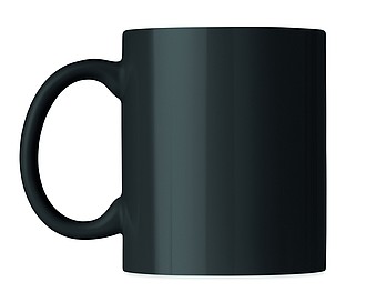 Coloured ceramic mug in box