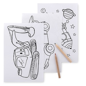 Colouring set with 6 pencils