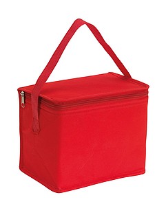 Cooler bag "Celsius": with insulated zip pocket,colour red