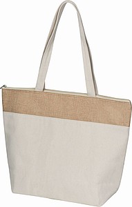 Cooler bag made of 200g cotton and laminated jute