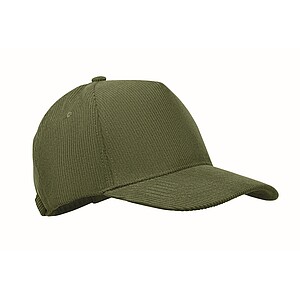 Corduroy 5 panel baseball cap, army green