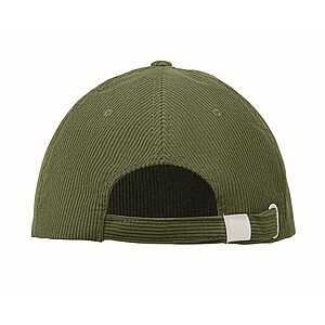 Corduroy 5 panel baseball cap, army green