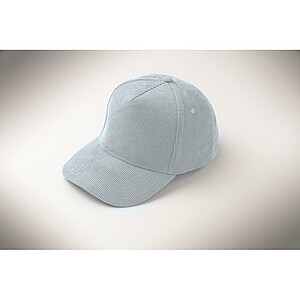 Corduroy 5 panel baseball cap, baby blue