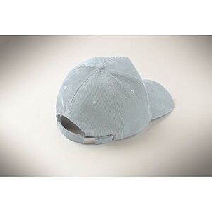 Corduroy 5 panel baseball cap, baby blue