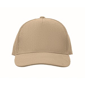 Corduroy 5 panel baseball cap, beige
