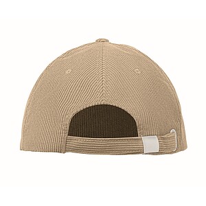 Corduroy 5 panel baseball cap, beige