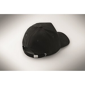 Corduroy 5 panel baseball cap, black