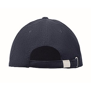 Corduroy 5 panel baseball cap, blue