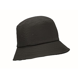 Corduroy bucket hat, black