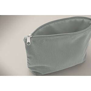 Corduroy cosmetic bag, baby blue