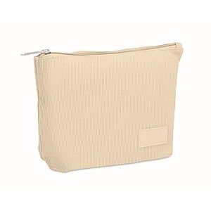 Corduroy cosmetic bag, beige