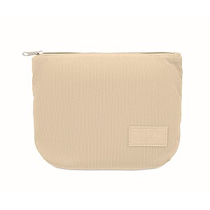 Corduroy cosmetic bag, beige