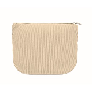 Corduroy cosmetic bag, beige