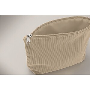 Corduroy cosmetic bag, beige