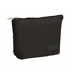 Corduroy cosmetic bag, black