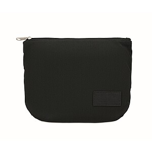 Corduroy cosmetic bag, black