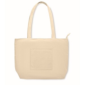 Corduroy large shopping bag, beige